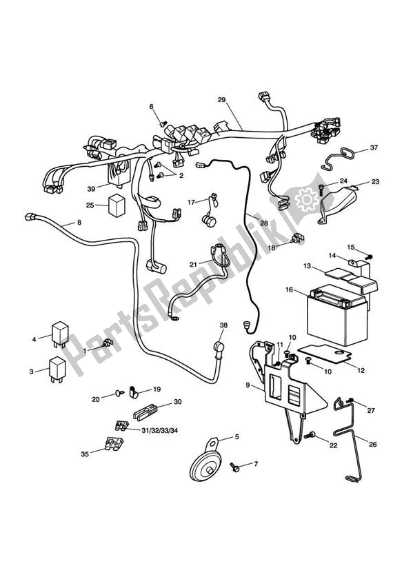 Tutte le parti per il Materiale Elettrico del Triumph America Carburettor 790 2002 - 2007